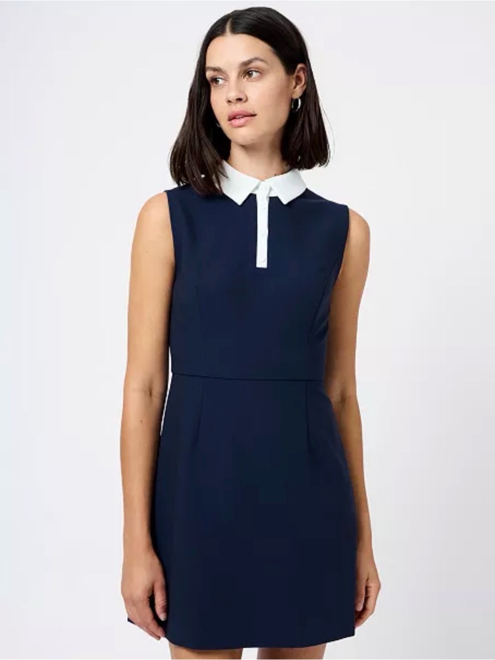 French Connection-Women's Sleeveless Collared Mini Dress